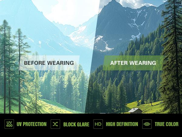 3 Pack Polarized Sports Sunglasses for Men, Sunglasses Wrap Around UV400 Protection for Cycling Fishing Driving