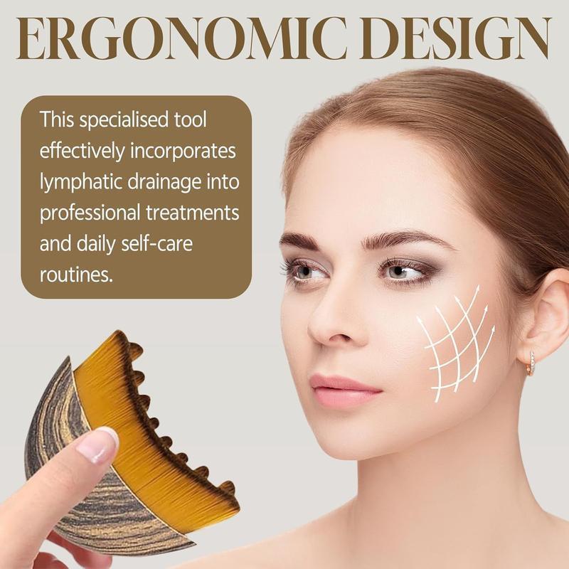 New Lymphatic Contour Face Brush, Dry Brushing Face Brush, Massager for Face, Chin & Jawline Sculpting, Ergonomically Designed to Fit The Skin Precisely and Relieve Fatigue