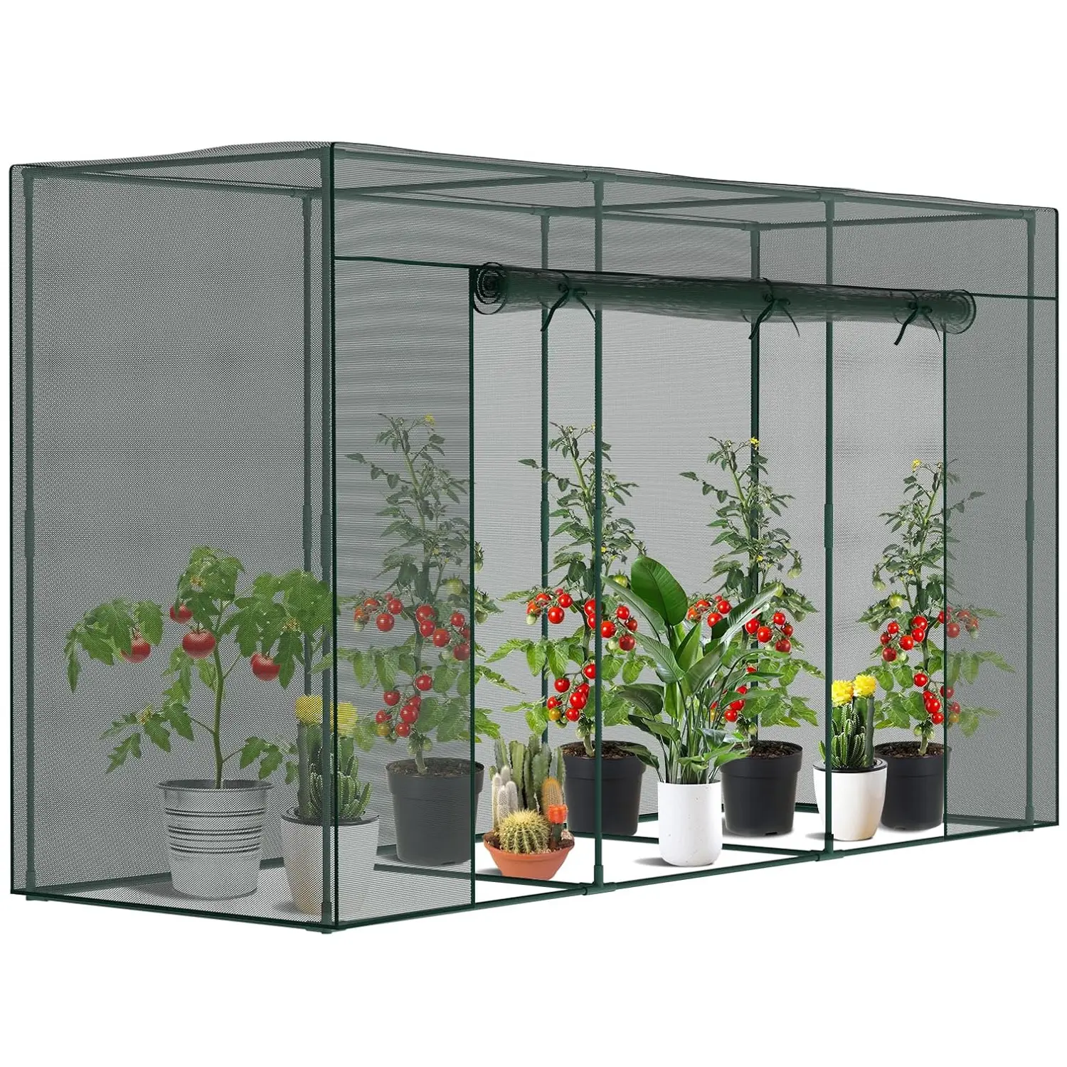 ABORON Garden Plant Netting Crop Cage for Garden Raised Bed, 9.8 x 3.3 x 6 Ft Plant Cover Cage Protectors from Animal for Outdoor Plants with Frame and Zippered Door tiktokshopbacktoschool