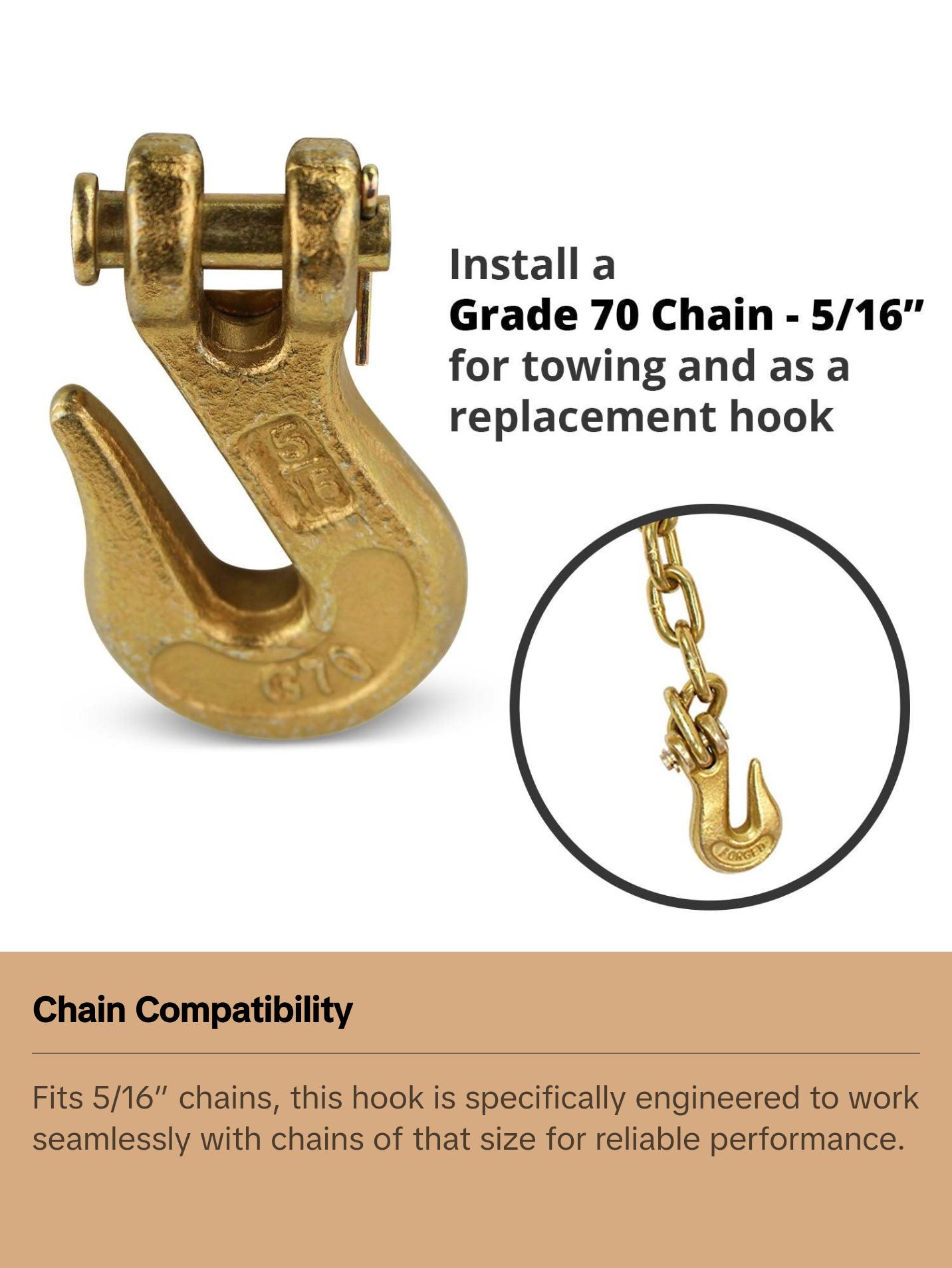 G70 Clevis Grab Hook, 5/16"