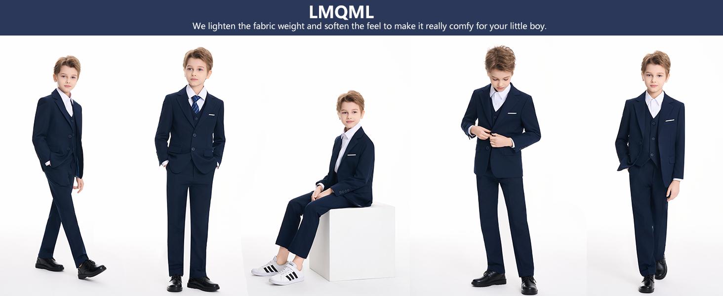 8 Piece Boys Suit Set-Size 2 to Size 20, Formal Slim Fit Boys Suit, Gift for Boys, Toddler, Teenage, Kid, Young Adult, Wedding, Graduation, Churches