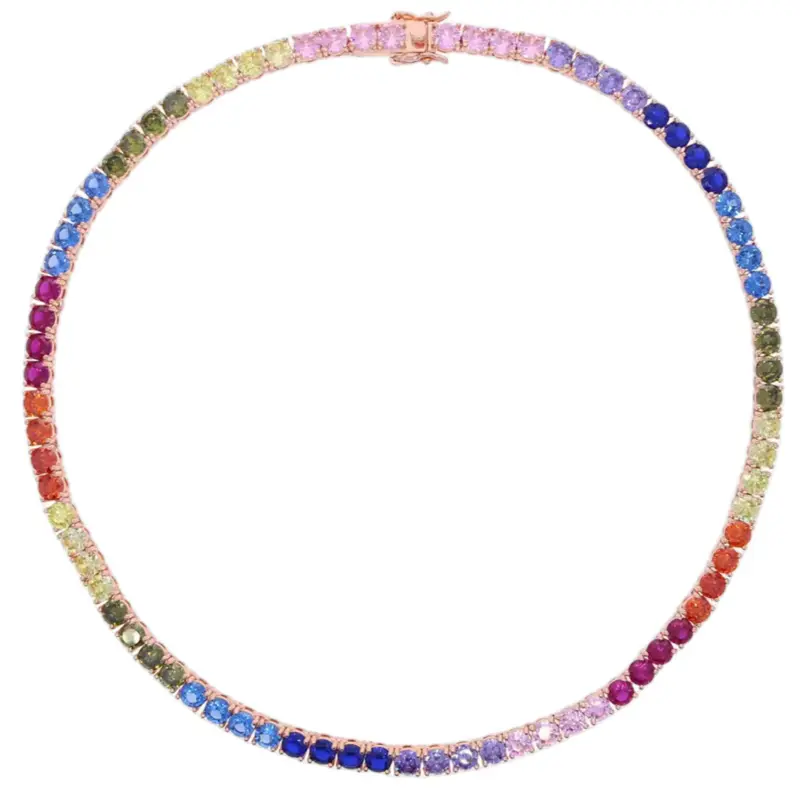 Rainbow Tennis Necklace