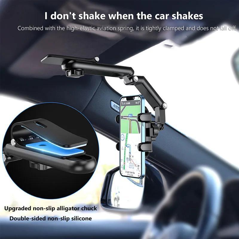 New 1080° Multi-function Sun Visor Universal 360 Degree Rotating Phone Holder Suitable for Any Scene Car Holder - Rotatable and Retractable New 1080° Multi-function Sun Visor Universal 360 Degree Rotating Phone Holder Suitable for Any Scene Car Holder - Rotatable and Retractable