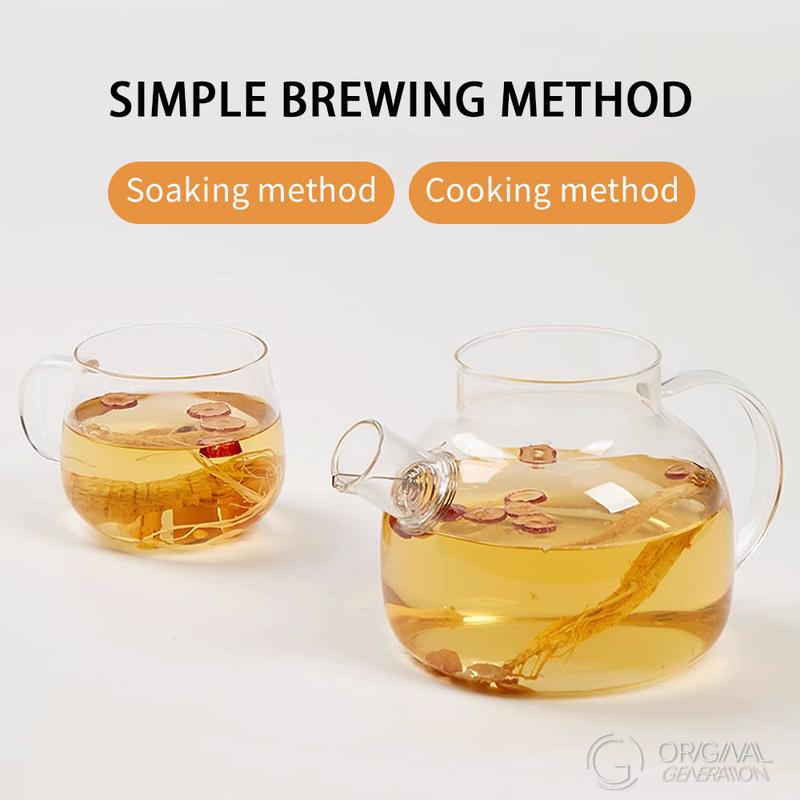 Energy Boost Tea 5 Cartons Ginseng Tea 11g-Carton With Ginseng, Red Dates, Bamboo, Longan