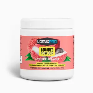 UgenixPRO® Energy Powder Lychee Splash 3.52OZ | Sugar Free | Nutrient-Rich | Energy Booster