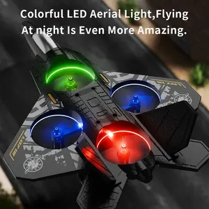 RC Fighter Jet Drone – 360° Stunt Flight & Colorful LED Lights, EPP Crash-Resistant Material, for Kids & Hobbyists, Outdoor & Night Flying