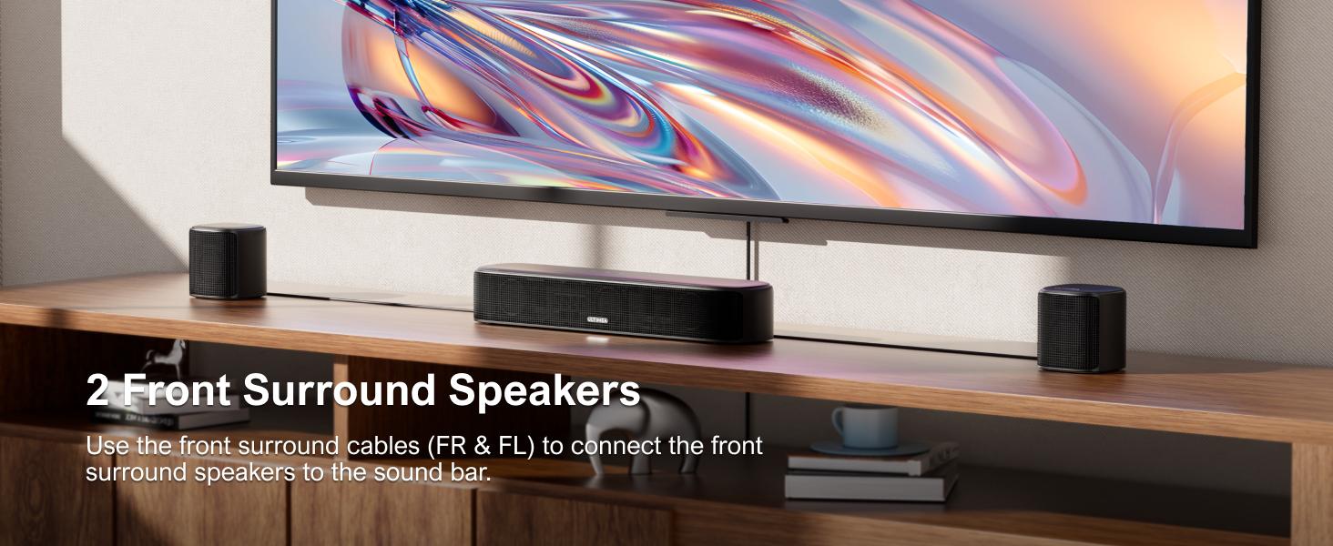 ULTIMEA Aura A40 7.1ch Virtual Surround Soundbar with Subwoofer– 4 Rear Speakers for Entry-Level, Home Theater System, 121 EQ Presets, Smart App Control, Bluetooth, Audio