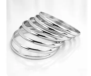 Stacking Bangles – 7 Day Bangle Set, Minimalist Weekly Bracelet Set, Tarnish-Free Jewelry Sleek Versatile Durable Stainless Steel