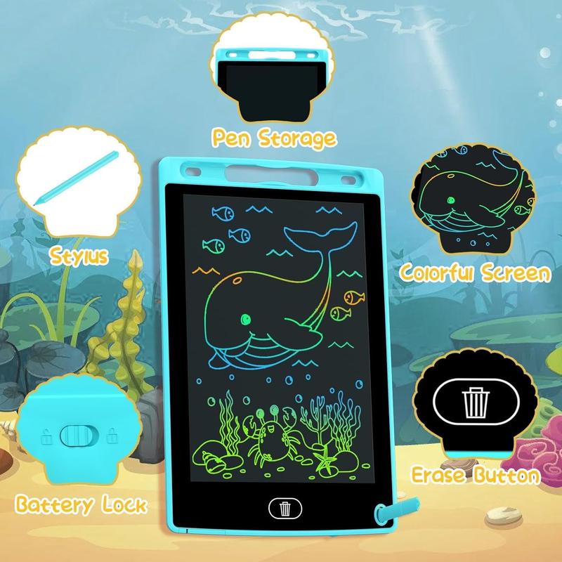3 Pack LCD Writing Tablet 8.5 Inch Erasable Drawing Pad Toys for Kids Reusable Colorful Electronic Doodle Board Educational and Learning Gifts Drawing Board 10"
