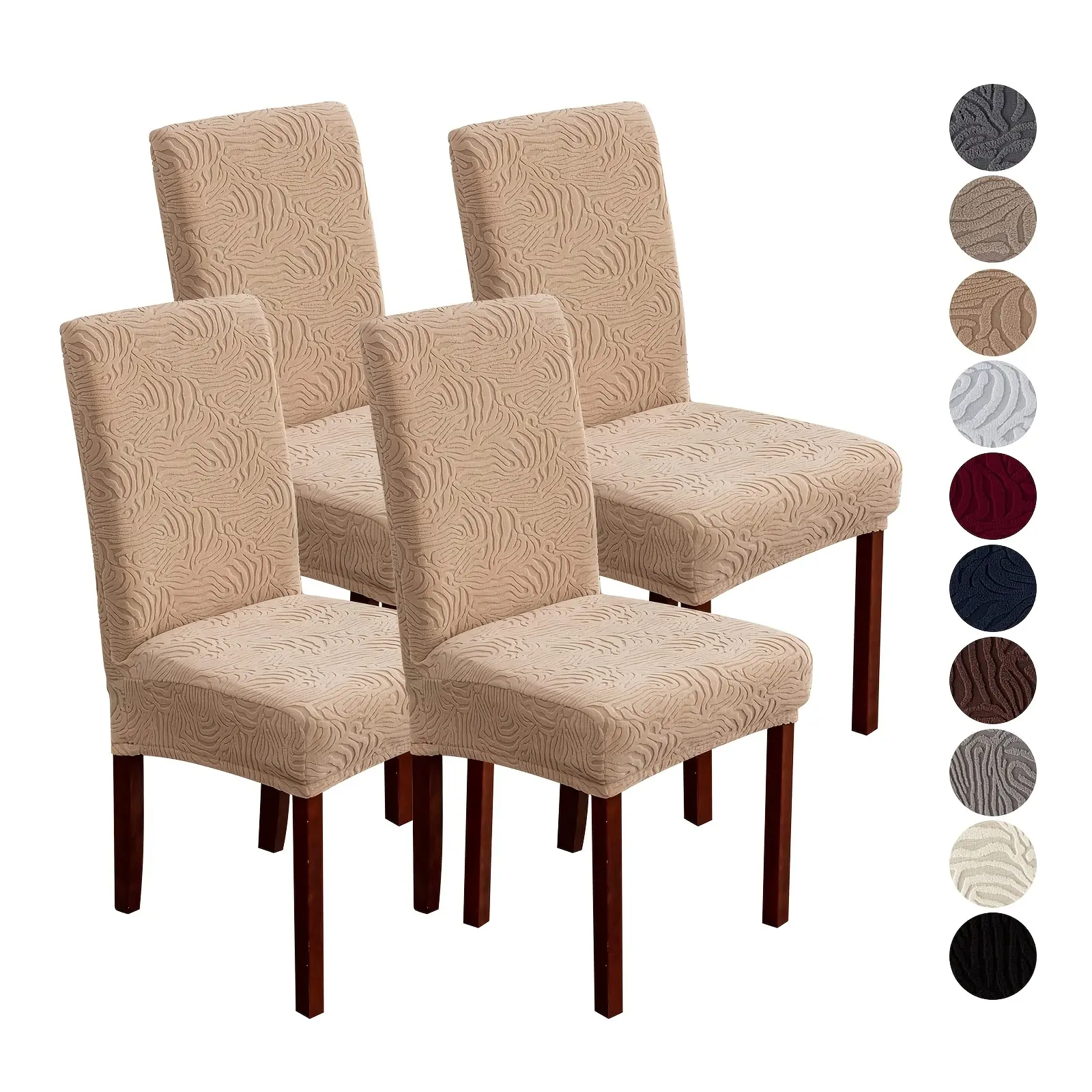 Waterproof Dining Chair Cover, Dining Room Kitchen Chair Cover, Parsons Dining Chair Cover, Removable, Washable, Elastic Slipcover