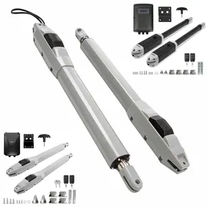 Heavy Duty Automatic Swing Gate Opener Kit with 2 Remotes IP55 Weatherproof Adjustable Auto-Close Safety Reverse, for Residential Driveway, Farm, Pasture