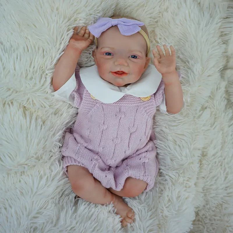 Reborn Dolls 18Inch Reborn Doll 46cm Baby Dolls Life Like Baby Newborn Baby Realistic Newborn Dolls Age 3+ Cuddle Lovely Soft Cotton Jointed Body Hand Painted Details Full Limbs