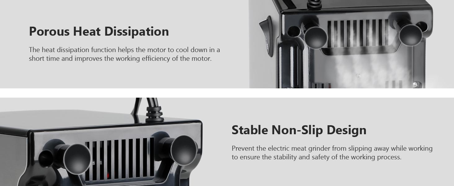 Big Deal Electric Compact Meat Grinders, Stainless Steel Sausage Stuffer Maker 450W(3000W Max) Food Chopper Grinder with Blade & 3 Plates,Tubes & Kubbe Kit,Meat Mincer Machine Ground Beef/Pork Kitchen Appliances Black Grinding Household Device