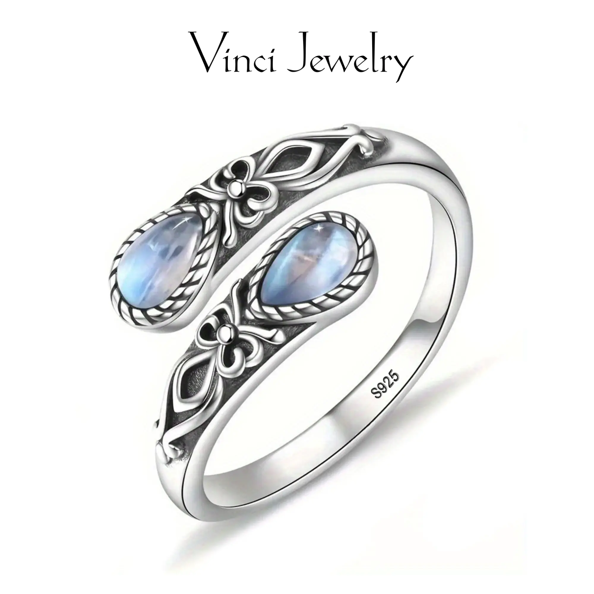 925 Sterling Silver Vintage Floral Ring for Women & Men, Retro Flower Design, Everyday Jewelry, Birthday & Mother's Day Gift Statement Spiral Ring