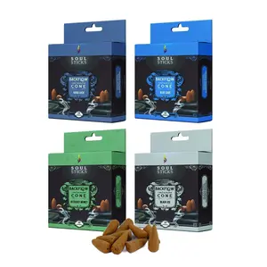 Soul Sticks, Blue Mix Assorted Backflow Cones (4 PK) Aromatherapy Oil Fragrance