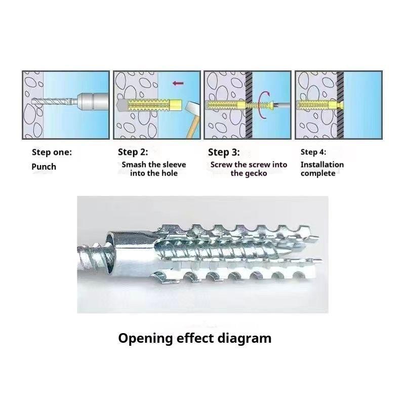 Metal Expansion Screws, Serrated Barbed Cement Wall Anchors