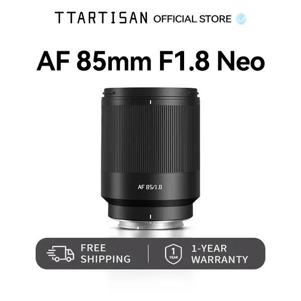 TTARTISAN AF 85mm F1.8 Neo Auto Focus Portrait Lens for Sony E Mount Full Frame Mirrorless Camera Large Aperture Short Telephoto Prime Lens for Portrait Wedding Street Photography