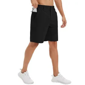 Men's Golf Shorts 9" Work Dress Shorts Casual Flat Front Hybrid Short Lightweight Quick Dry Water Resistant  with 3 Pockets for Golf Work Hiking Trips & Beach Vacation Outfit#SummerVibes#FathersDayGift