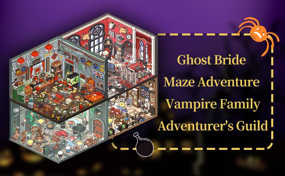 3D Scene Sticker Book, 20 Sets Miniature Scene Card & 1 Count Tweezers, Creative Scene Sticker Book, Scrapbooking Crafting Kit, Journal Making, Funny Gift for Halloween Christmas