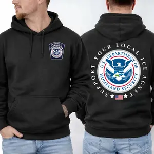 Support Your Local ICE Agent Hoodie, Patriotic Outfit for Women and Men, Classic Styles