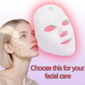LED seven-color face mask, rechargeable portable facial mask machine, an ideal gift for female friends