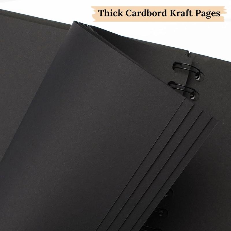 Scrapbook DIY Scrapbook Album Hardcover Kraft Paper Scrap Book Photo Albums 40 Pages Perfect for 4x6 / 5x7 Photos Memory Book for Family, Wedding  Valentine's Gift for bf