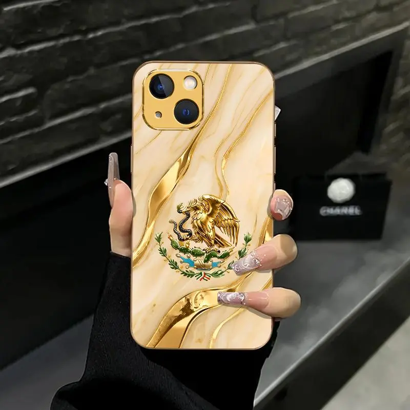 Suitable for [iPhone 13] high-end phone case🥰,Gold Marble Eagle,Golden Stone Texture Eagle Pattern Cover Shockproof Protective Durable Simple Daily Case For Everyone 952