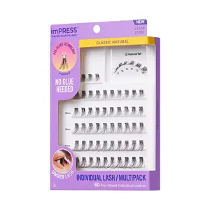 Impress Falsies Pre-Glued Individual Lashes Multipack - Classic Natural