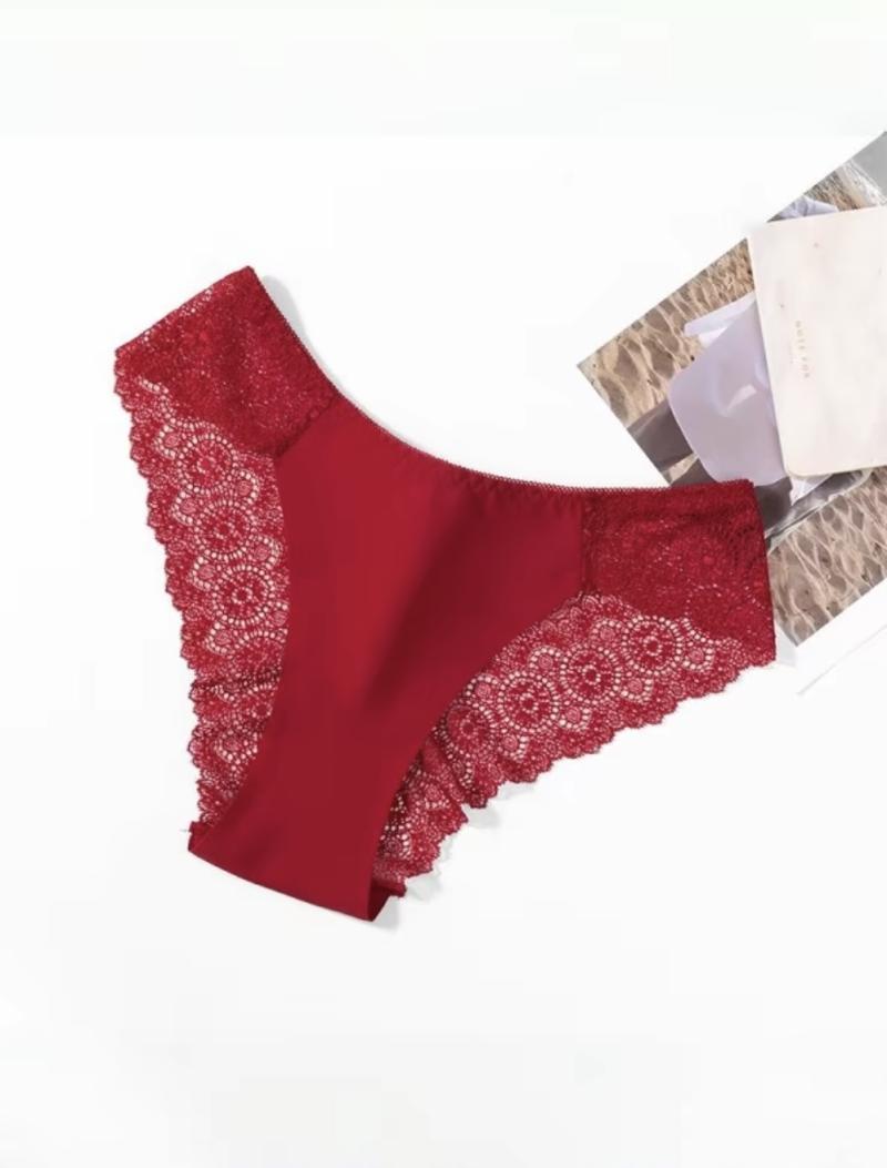 Women's Contrast Lace Panty, Lady Tight Fit SoftElegance Comfy Basic Breathable Knicker for DailyWear, Underwear for Al Seasons, WomenswearCasual Comfy Panties,Breathable Underpants  Seamless High Waist G-String Thongs innersy woman