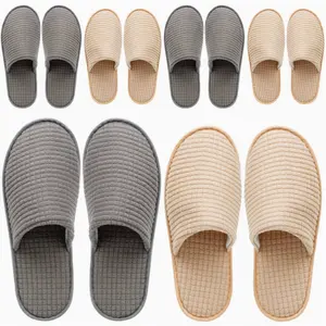 12pcs (6 Pairs) Spa Slippers, Non-Slip Disposable Slippers for Guests, Washable And Reusable, Suitable for Both Women And Men, Ideal for Home, Bathroom, Bedroom, Hotel, And Bridal Use, Slippers For Men, Slippers For Women