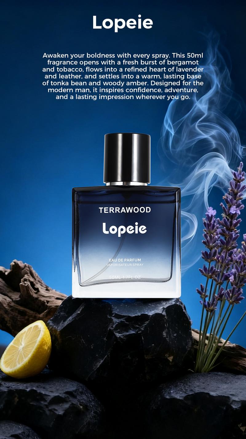 Lopeie Aqua Sport Men's Cologne - Upgraded Fresh Citrus Marine Scent, Long-Lasting Clean Fragrance, Ideal for Everyday Wear, 50ML Eau de Parfum