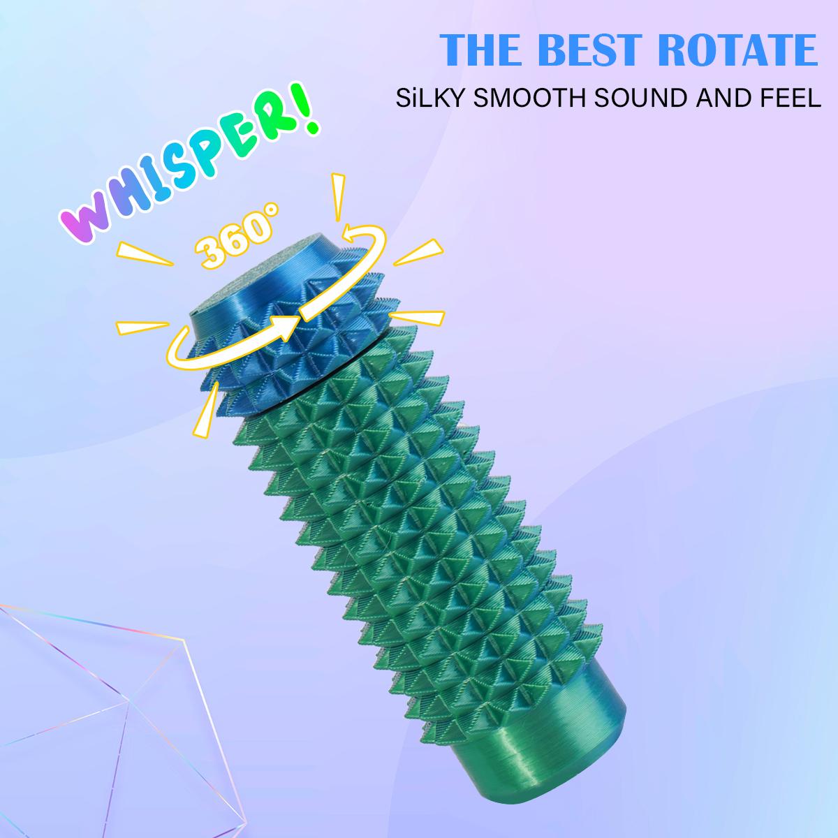 Press and Rotate Fidget Toy for Adults, 3D Printed Portable Spiky Sensory Keychain for Anxiety Relief, Pocket Stress Relief Tool for Focus and Calming littlest statues Silicone Rubber fidgets