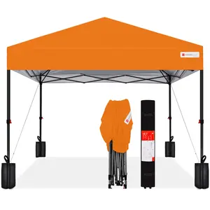 Best Choice Products 12x12ft Easy Setup Pop Up Canopy w/ 1-Button Setup, Wheeled Case, 4 Weight Bags