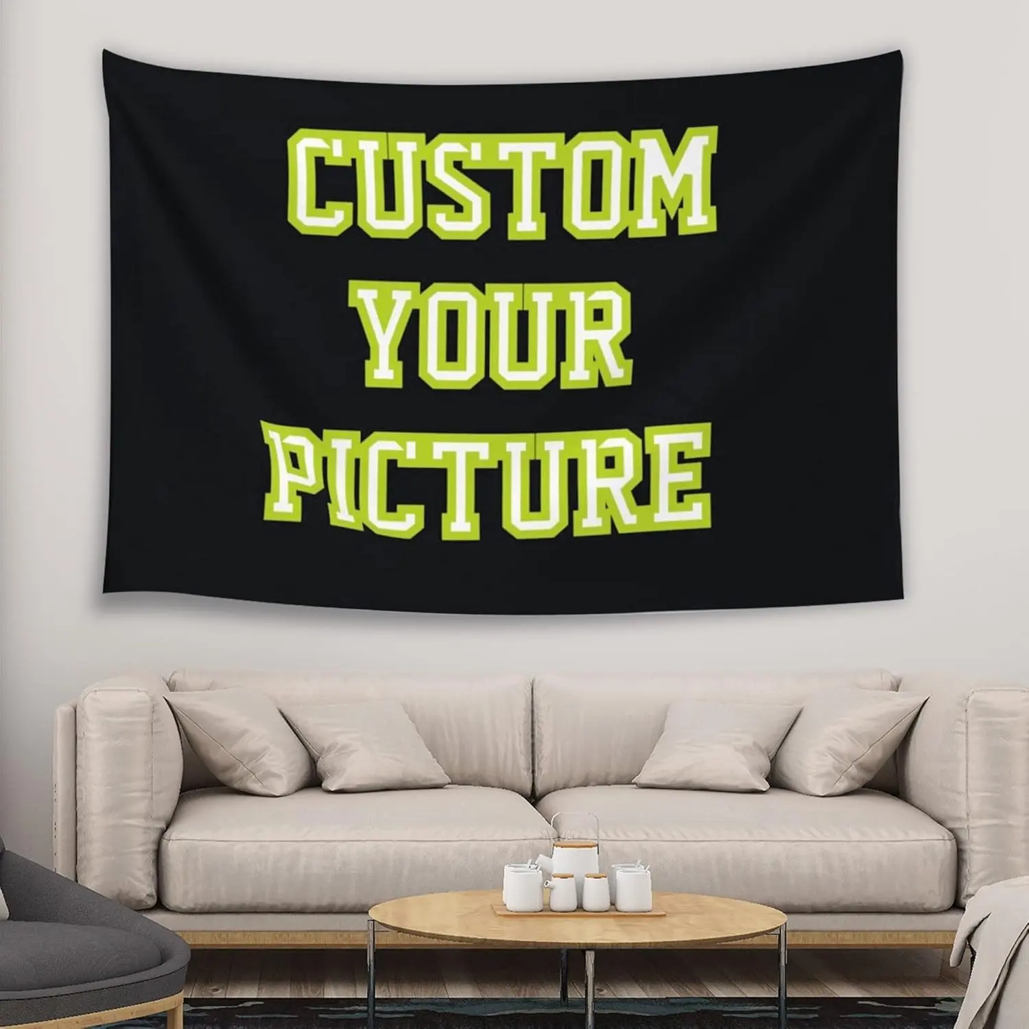 Custom Photo Rectangle Tapestry - 60x40 in Soft Polyester Fade Resistant Wall Hanging, Machine Washable Home Decor for Bedroom, Party; Upload Your Pictures & Send Customization Images via Chat Interface