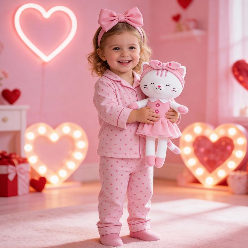 Valentine Gift Plush Cat Doll Soft 15'' Stuffed Animal Toy for Baby Girls, Adorable Holiday Gift for Xmas and Birthday, Valentine Gift for Kids Cozy Cuddle Toy for Kids Valentine Gift Plush Cat Doll Soft 15'' Stuffed Animal Toy for Baby Girls, Adorable Holiday Gift for Xmas and Birthday, Valentine Gift for Kids Cozy Cuddle Toy for Kids