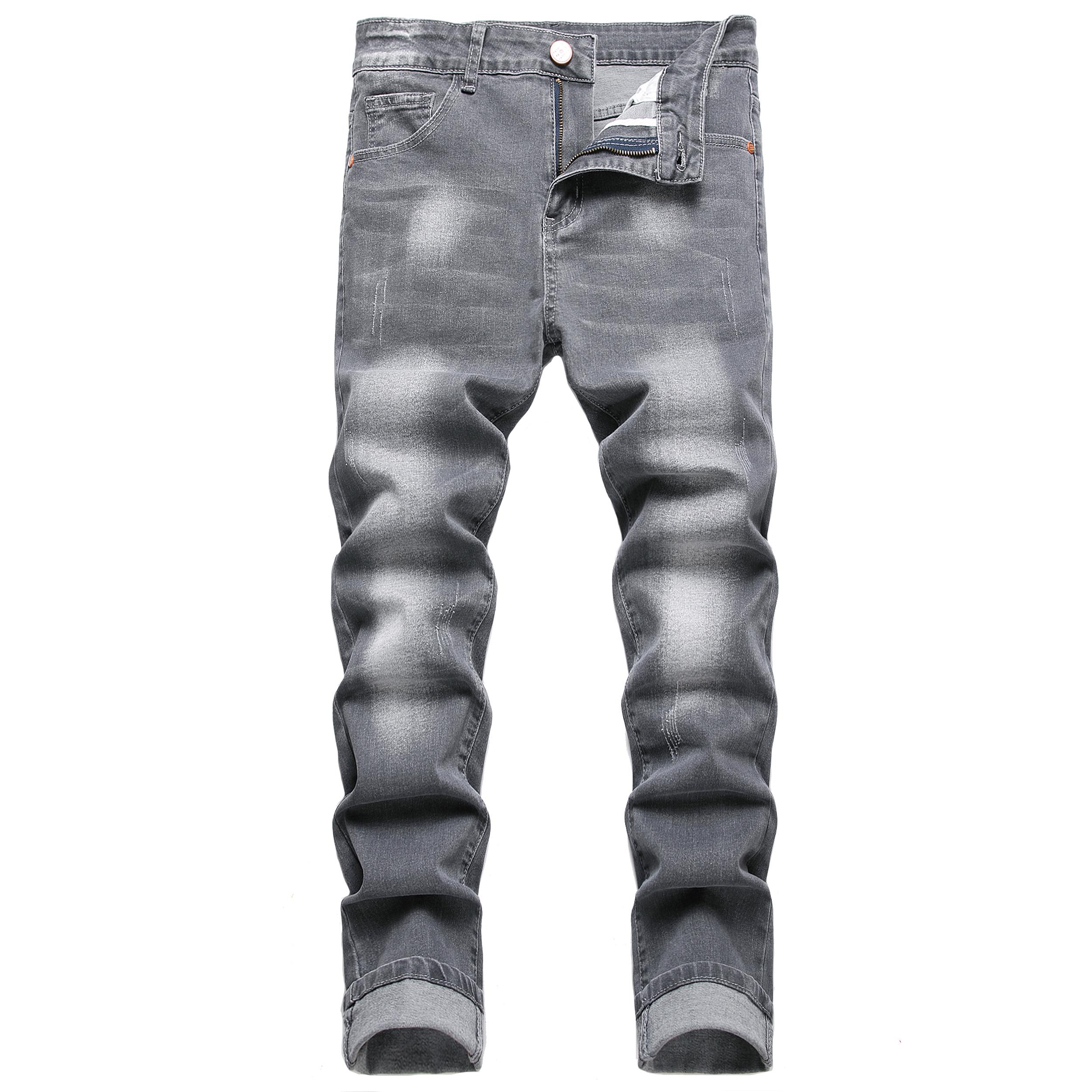 JUNBAOSS Men's Multi Pack Slim Fit Stretch Jeans Colored Skinny Jeans for Men, Distressed Straight Leg Casual Fashion Comfort Flex Waist Denim Pants, Menswear Classic Street Style Cotton Fabric Jean Natural Hipster Personalized Stylish Streetwear Jeans Ou