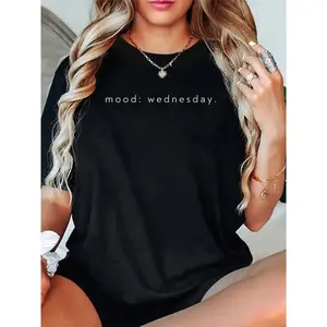 100% Cotton Unisex Mood Wednesday - Funny Minimalist Wednesday Lover T-Shirt - Spread Love And Joy T-Shirt – Casual Daily Outfit