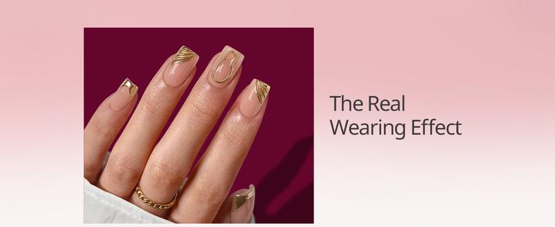 BTArtboxnails x LongHairPrettyNails press on nails Square Almond Oval and Stiletto press on nails with 5 desgins,32 pcs Each