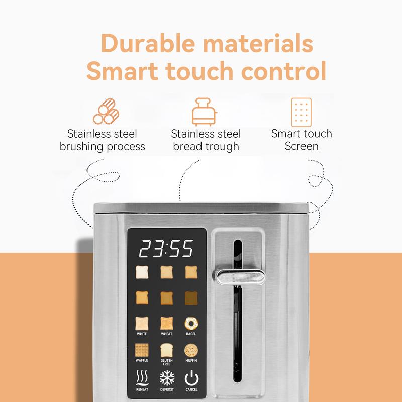 TazTir Bread Maker Machine, 5 Bread Types & 6 Shade Settings, 900W, Defrost Bagel Cancel Functions, Easy Clean Storage Household Kitchen Appliances