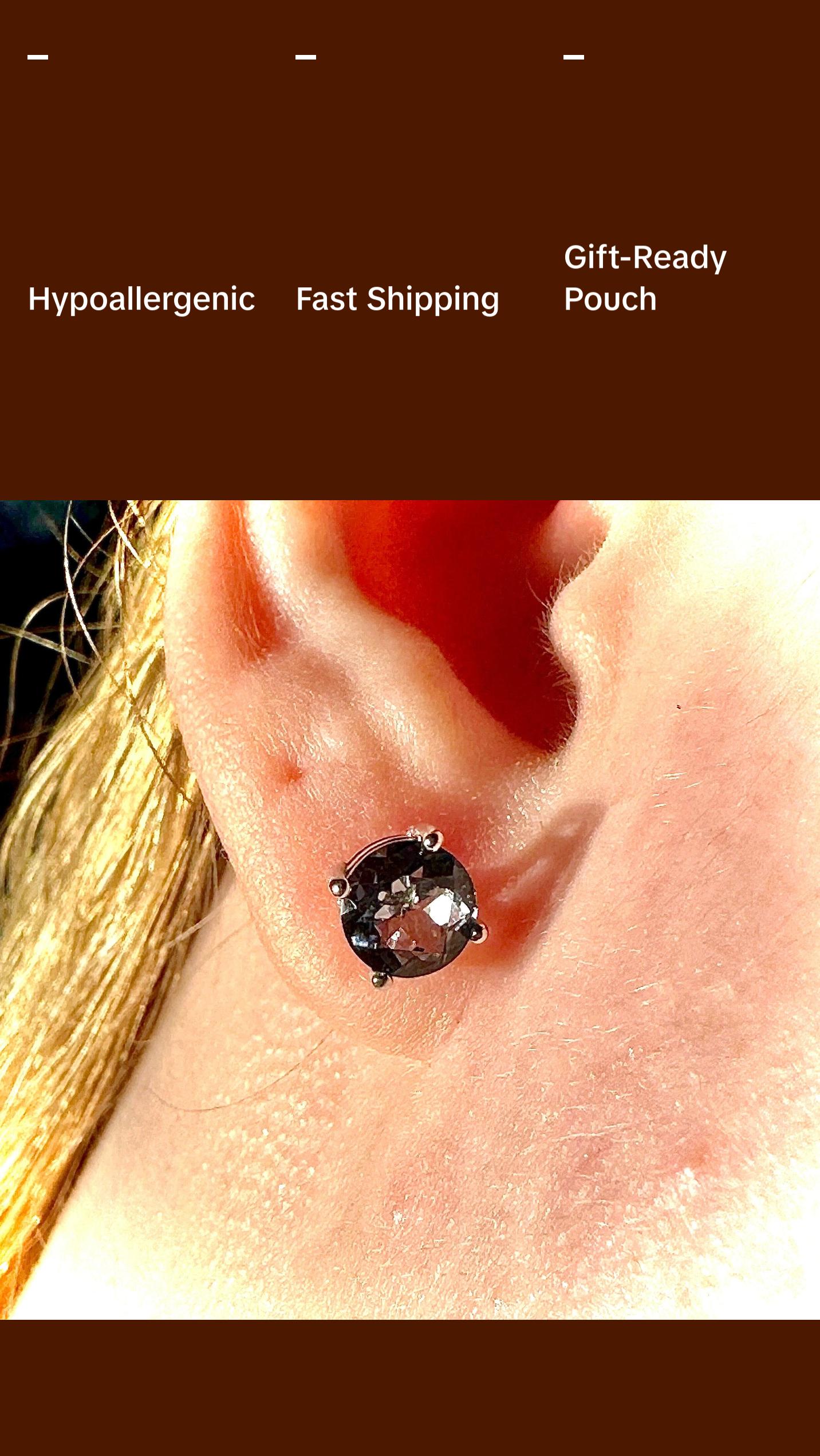 925 Sterling Silver 6MM Round Tanzanite Stud Earrings for Women Gift Birthstone