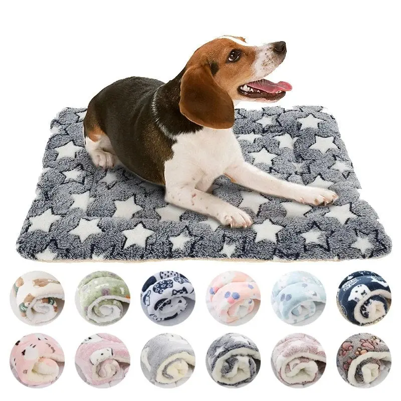 Plush Coral Velvet Dog Bed