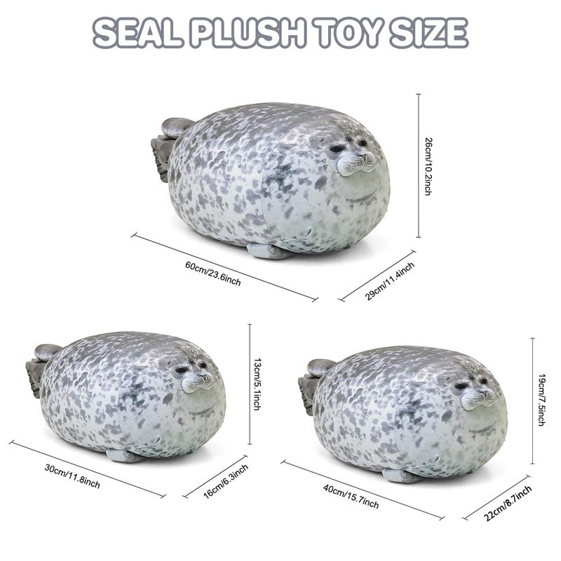 Cuddly Seal Plush Pillow with 4 Baby Seal Plushies In Her Tummy, Soft Hugging Stuffed Toy for anxity,Fun Seal Gift For Kids ,Outdoorfun cozyvibes