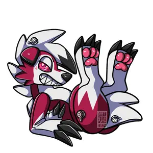 Pool Toy Midnight Lycanroc Regular or Shiny Vinyl Sticker