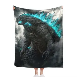 Godzilla Cartoon Soft Warm Throw Blanket 50"X60" for Home Decor Bed Couch Sofa Cozy Lightweight Blankets for Kids Adults Movie Fans