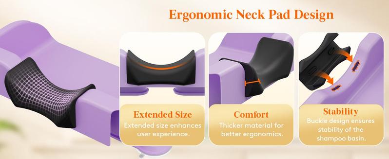 Lifewit Portable Shampoo Basin & Bowl for Elderly, Kids & Pregnant Women - Hair Washing Station with Ergonomic Neck Support - Comfortable Home Salon Experience, Tear Free Hair Wash at Home