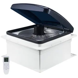 VEVOR RV Vent Fan,  14 inch RV Roof Vent Fan 12V, Powerful 10-Speed Reversible Fan with Remote Control, Built-in DC Motor, Power Top Lid,12 inch Fan Blade,Fits 14 x14 inch Roof Openings