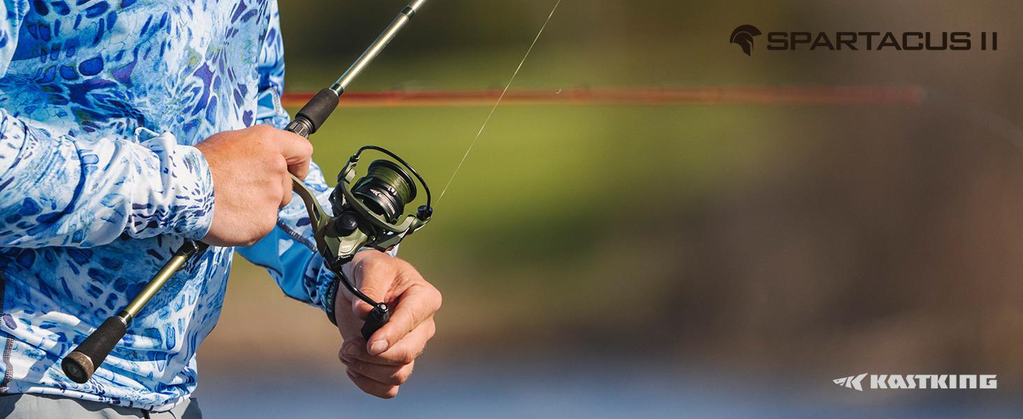 KastKing Spartacus II Baitcasting Fishing Reel，Reel Combo,6oz Ultralight Baitcaster Reel,spinning Super Smooth with 17.6 LB Carbon Fiber Drag, 7.2:1 Gear Ratio, 39mm Palm Perfect Lower Profile Design For Beginner Fishing Reel