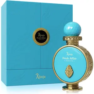AHUJA Fresh Affairs – 3.4 oz Parfum | Unisex Floral Solar Scent | Long Lasting 35% Oil | Lemon, Jasmine, Frangipani, Ylang-Ylang, Sandalwood | Luxury Gift Box Packaging | “Some Light Stays With You”