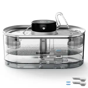 Geoorood Cordless Pet Water Fountain with Smart Sensor 3.5L Battery Powered Cord-Free Shock-Safe 15-Day Runtime Includes 2 Filters for Cats and Dogs