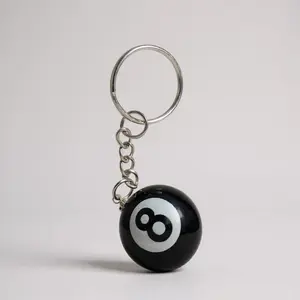 8 Pool Ball Keychain - billiard ball lucky Keychain for Boyfriends, Girlfriends, Fathers, and Bachelor Parties